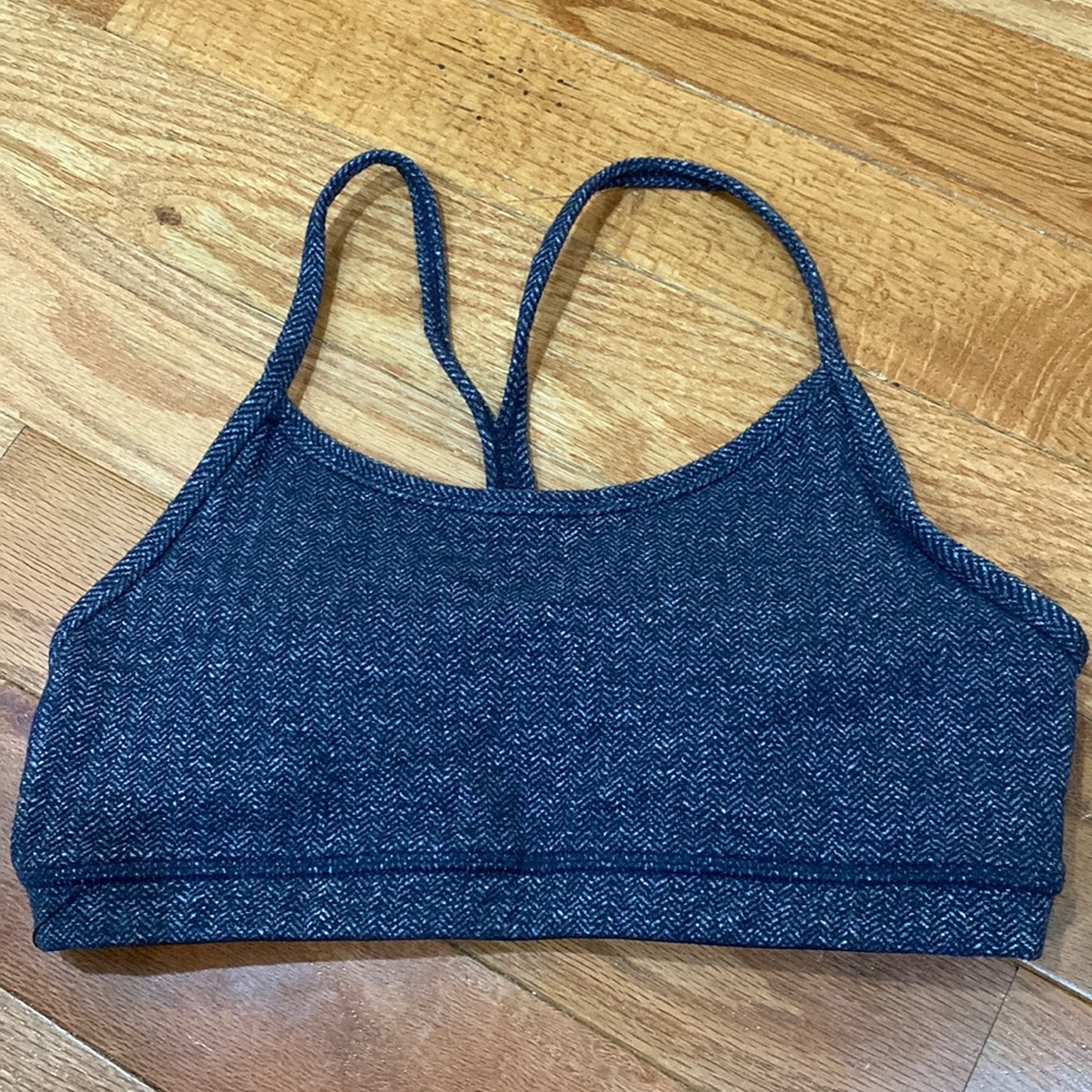 Lululemon Purple herringbone Flow y bra size 4